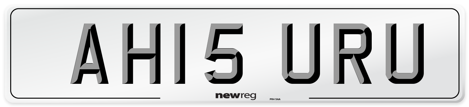 AH15 URU Number Plate from New Reg